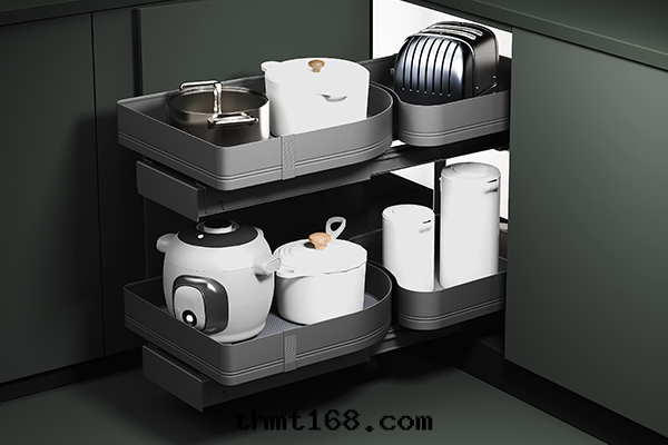 橱櫃轉(zhuǎn)角(jiǎo)拉籃讓廚房(fáng)收(shōu)納變(biàn)得更(gèng)简單！